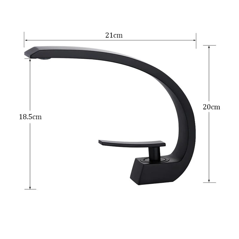 Mitigeur de Lavabo Cascade Monobloc sur Comptoir