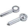 Pommeau de Douche Double Face Chromé, Rond 8 cm, Économie d'Eau