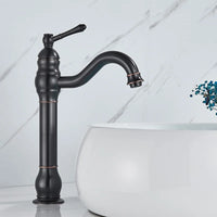 Mitigeur Lavabo Rétro Colonne Laiton Antique