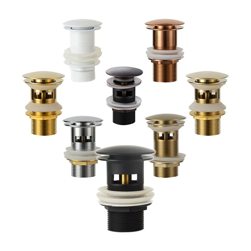 Bonde de Vidage Laiton Massif 11 Finitions, 6,6 cm