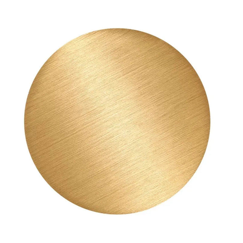 Applique Murale LED Ronde, Doré Brossé, Blanc ou Noir, 15 ou 20 cm