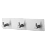 Patère Murale Inox Multi-Crochets Noire et Argentée