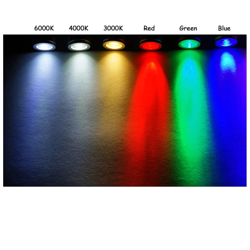 Mini Spot LED Encastrable Cuisine Ø 68 mm, 1 ou 3 W, 6 Couleurs