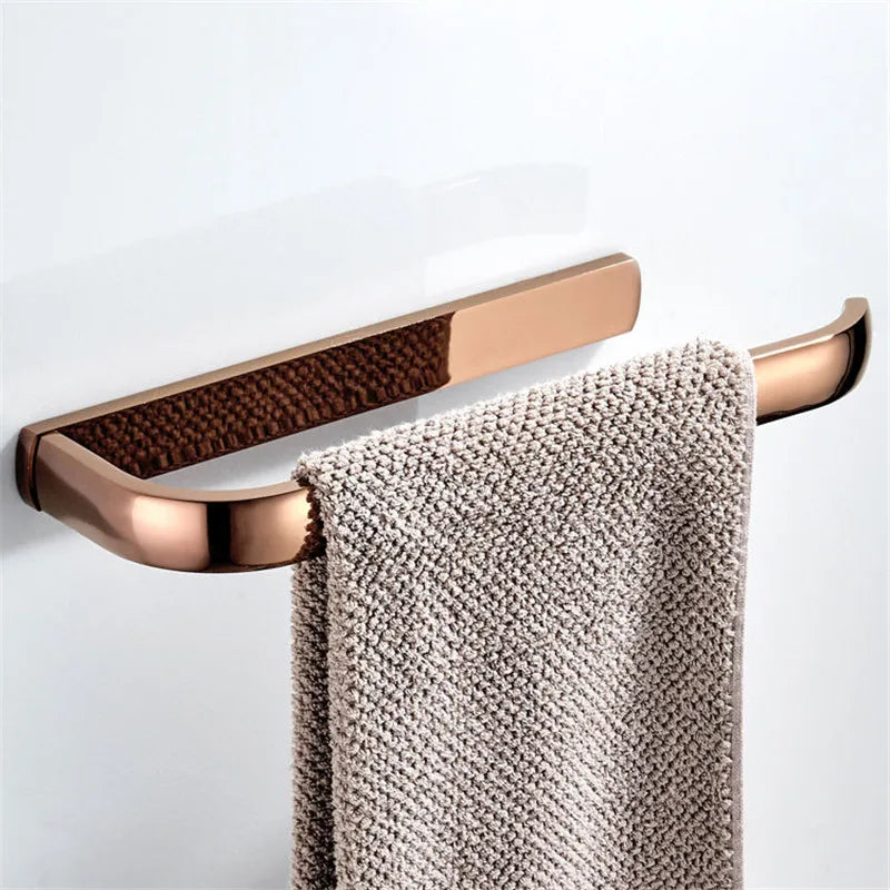 Accessoires Salle de Bain Or Rose Laiton à la Pièce, 13 Articles
