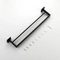 Porte-Serviette Mural Carré Inox 304 60 cm, 1 ou 2 Barres