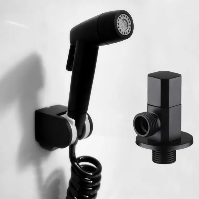 Kit Douchette WC Noire en Inox, Fixation Murale, 5 Compositions