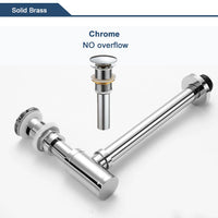 Siphon Lavabo Bouteille Clic-Clac Avec ou Sans Trop-Plein