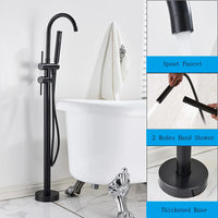 Robinet Baignoire sur Pied en Laiton avec Douchette 115 cm