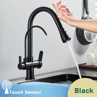 Mitigeur de Cuisine Laiton Tactile Filtrant Bec Pivotant
