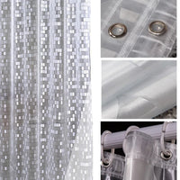 Rideau de Douche Transparent 3D PVC Mosaïque ou Galets, 8 Dimensions