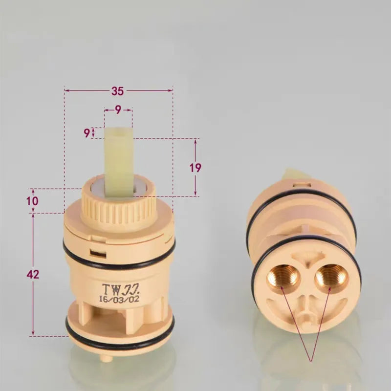 Cartouche de Mitigeur Céramique 25, 35 ou 40 mm, 18 Modèles