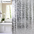 Rideau de Douche Transparent 3D PVC Mosaïque ou Galets, 8 Dimensions