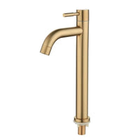Robinet de Lave-Main Eau Froide Doré Brossé Inox 304