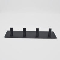 Patère Murale Inox Multi-Crochets Noire et Argentée