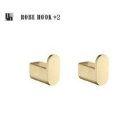 Accessoires Salle de Bain Doré Brossé en Inox 304, à la Pièce ou en Lot