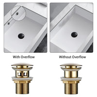 Bonde de Lavabo Escamotable, 11 Finitions au Choix