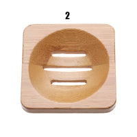 Porte-Savon en Bambou Égouttoir, Rond, Carré, Ovale ou Rectangulaire, 9 Modèles