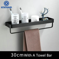 Étagère de Douche Murale avec Crochets et Barre