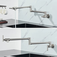 Robinet Remplisseur Mural Pliable Laiton, Une ou Deux Commandes, 4 Finitions