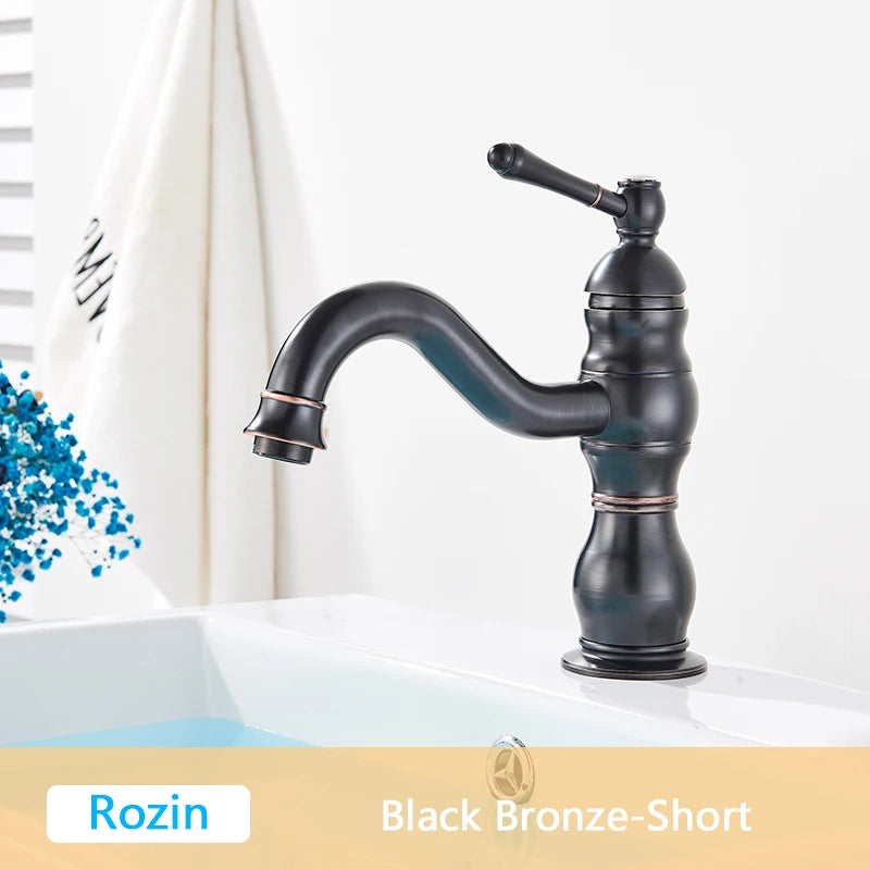 Mitigeur Lavabo Rétro Pivotant 360 Laiton