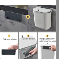 Poubelle Murale Salle de Bain avec Couvercle