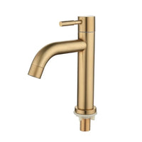 Robinet de Lave-Main Eau Froide Doré Brossé Inox 304