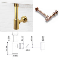 Siphon Lavabo Bouteille Clic-Clac 6 Finitions Housse Incluse