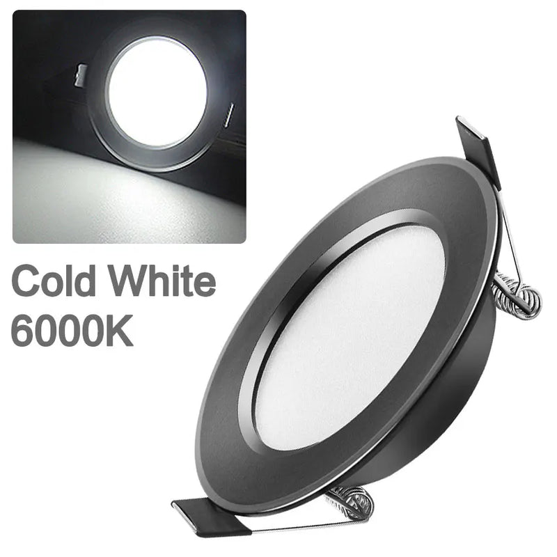 Spot LED Encastrable Noir Rond 3 à 18 W, Ø 92, 103 ou 113 mm