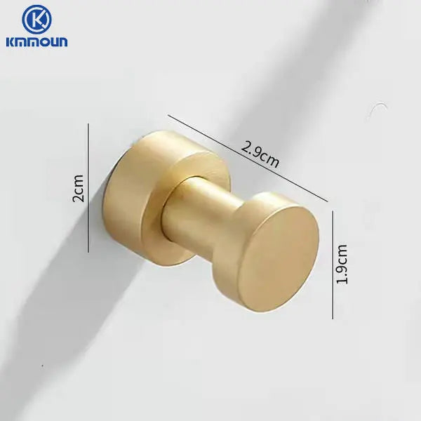 Patère Murale Inox Doré Brossé Multi-Usage