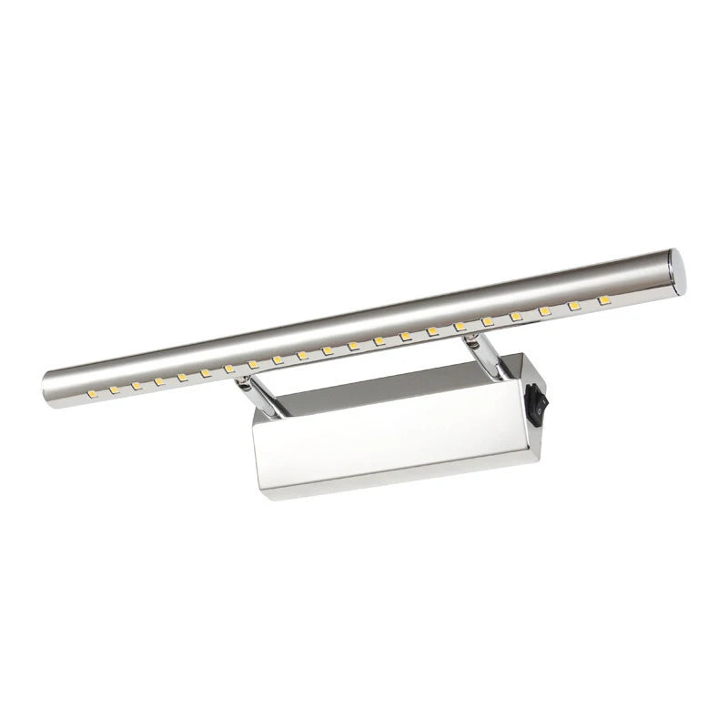 Applique Salle de Bain LED Inox pour Miroir, Orientable 40 et 55 cm