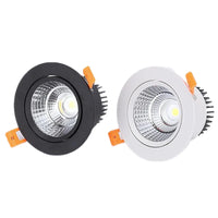 Spot LED Encastrable COB Cuisine Dimmable Noir, Blanc ou Doré