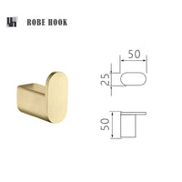 Accessoires Salle de Bain Doré Brossé en Inox 304, à la Pièce ou en Lot