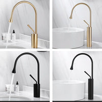 Mitigeur de Lavabo Moderne Monté sur Plan en Laiton