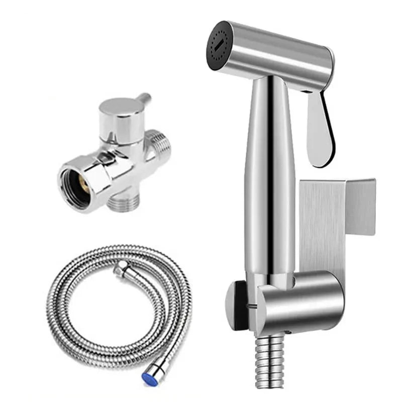 Douchette WC Deux Modes Manuel et Continu Inox