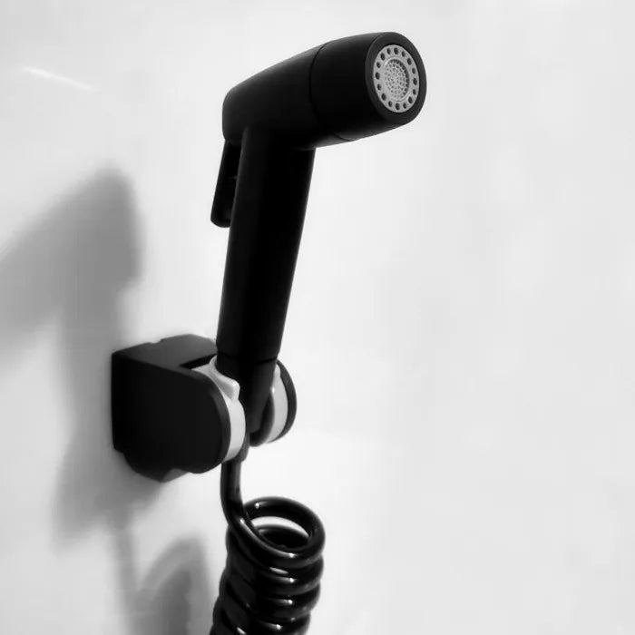 Kit Douchette WC Noire en Inox, Fixation Murale, 5 Compositions