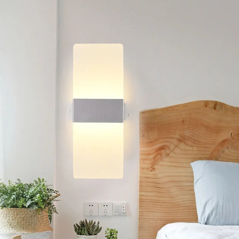 Applique Murale LED Acrylique Haut et Bas, 14 à 40 cm