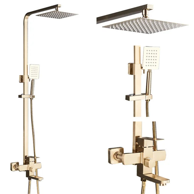 Colonne de Douche Pluie 20 cm, avec Bec Baignoire