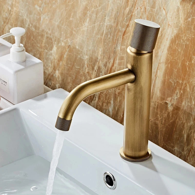 Mitigeur Lavabo Bronze Antique à Poser Laiton