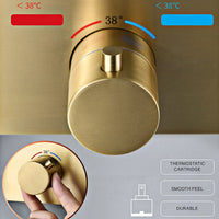 Douche Encastrable Thermostatique Pomme de Pluie Carrée, Plafond ou Mural, 4 Finitions