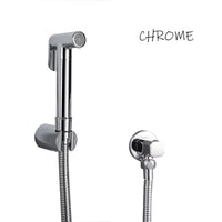 Kit Douchette WC Murale avec Flexible et Robinet d'Angle, 6 Finitions