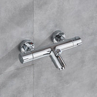 Mitigeur Thermostatique Douche ou Bain-Douche Mural Chromé, 4 Modèles