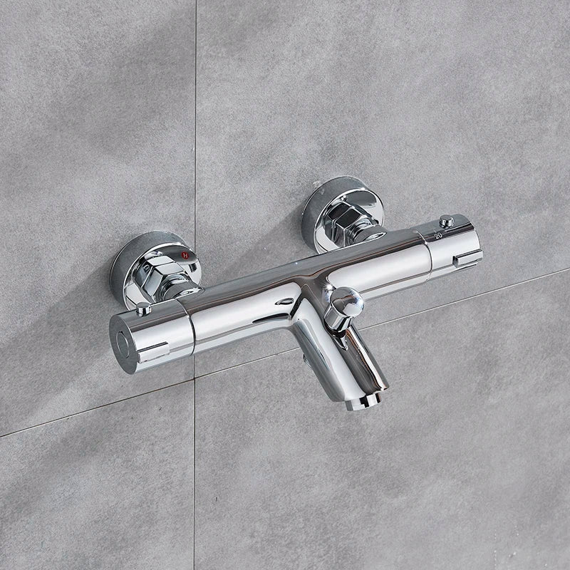 Mitigeur Thermostatique Douche ou Bain-Douche Mural Chromé, 4 Modèles