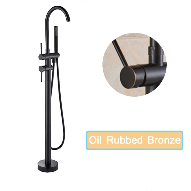 Robinet de Baignoire sur Pied 7 Finitions Bec Pivotant
