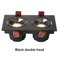 Spot LED Encastrable Carré Cuisine Anti-Éblouissement, Simple ou Double Tête