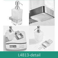 Distributeur de Savon Mural Inox Brossé, Flacon Dépoli Rond ou Carré