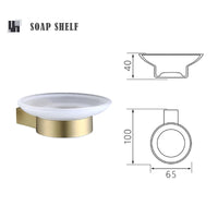 Accessoires Salle de Bain Doré Brossé en Inox 304, à la Pièce ou en Lot