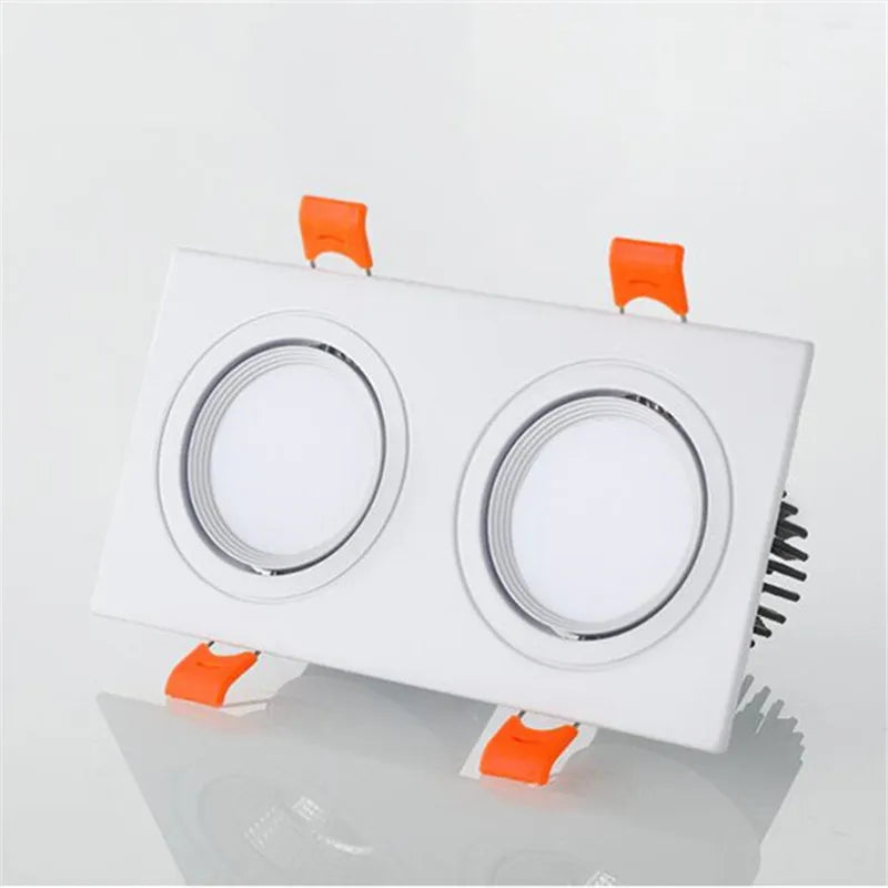 Downlight LED Cuisine Encastré Carré Double Anti-Éblouissement