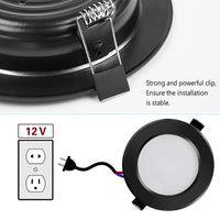Spot LED Encastrable Noir 12 V, 5 à 15 W, Ø 92 à 113 mm