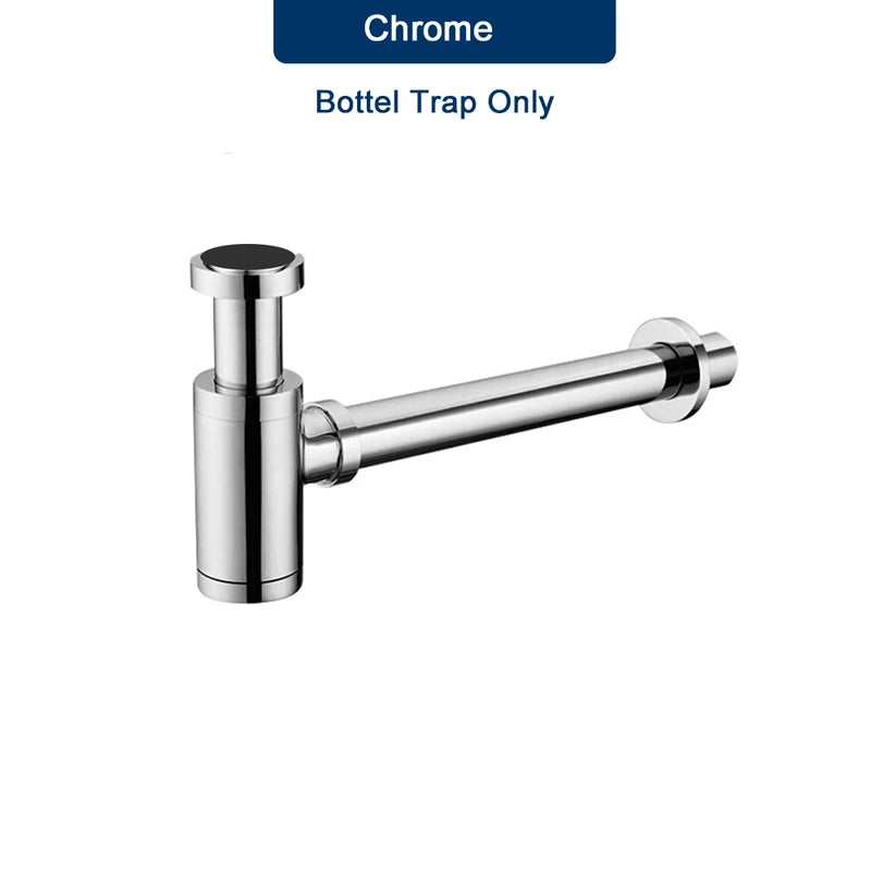 Siphon Lavabo Bouteille Clic-Clac 6 Finitions Housse Incluse