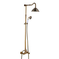 Colonne de Douche Rétro Laiton Antique avec Pommeau Pluie et Douchette